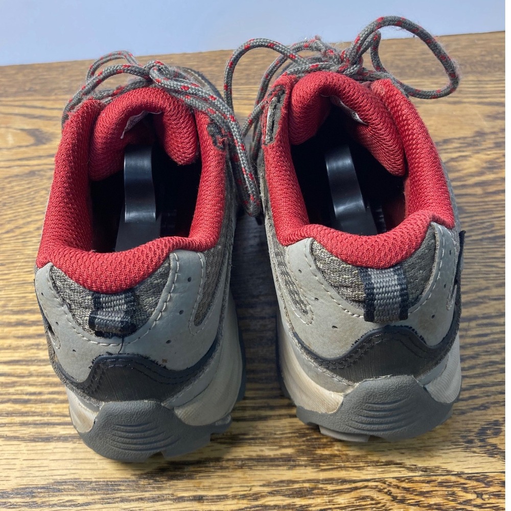 Merrell Alverstone Waterproof Hiking Shoes Grey Red Kids Size 2.5M MK265705 - Picture 4 of 8